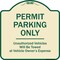 Signmission Designer Series-Permit Parking Only Unauthorized Vehicles, 18" x 18", TG-1818-9795 A-DES-TG-1818-9795 - alternate 1